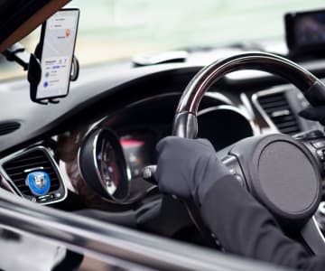 driver inside a car